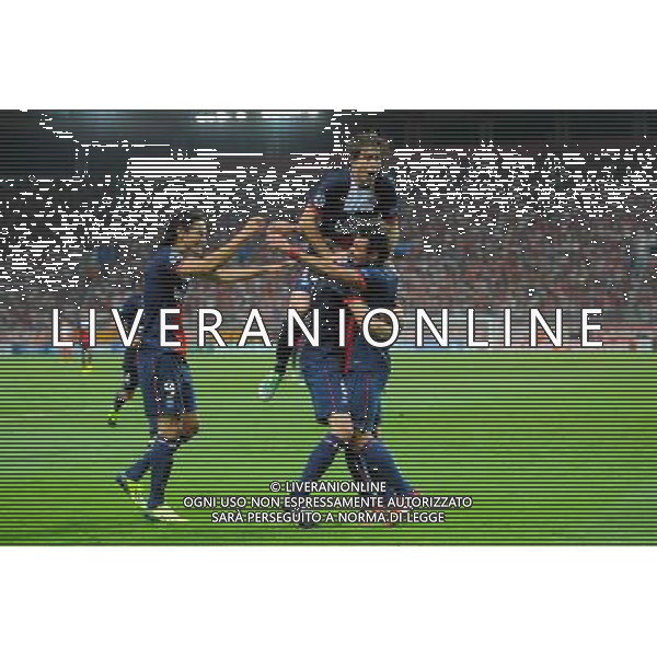 Joie PSG - 17.09.2013 - Olympiakos / Paris Saint Germain - Ligue des Champions Photo : Amandine Noel / Icon Sport /AGENZIA ALDO LIVERANI SAS - ITALY ONLY - EDITORIAL USE ONLY