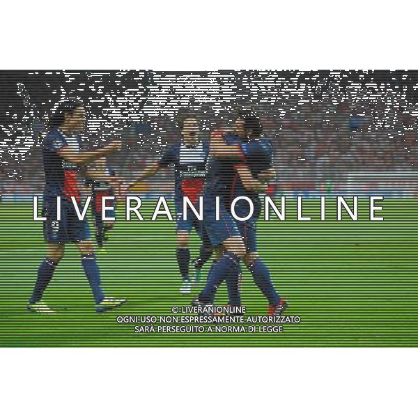 Joie PSG - 17.09.2013 - Olympiakos / Paris Saint Germain - Ligue des Champions Photo : Amandine Noel / Icon Sport /AGENZIA ALDO LIVERANI SAS - ITALY ONLY - EDITORIAL USE ONLY