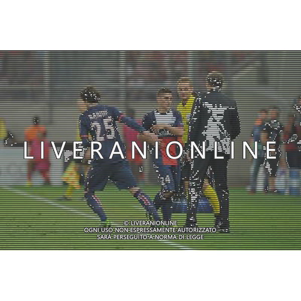Adrien RABIOT / Marco VERRATTI / Laurent BLANC - 17.09.2013 - Olympiakos / Paris Saint Germain - Ligue des Champions Photo: Amandine Noel / Icon Sport /AGENZIA ALDO LIVERANI SAS - ITALY ONLY - EDITORIAL USE ONLY