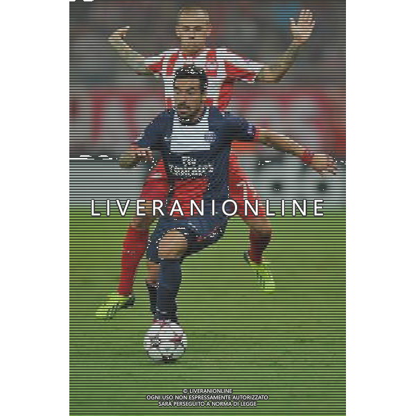 Ezequiel LAVEZZI / Vladimir WEISS - 17.09.2013 - Olympiakos / Paris Saint Germain - Ligue des Champions Photo: Amandine Noel / Icon Sport /AGENZIA ALDO LIVERANI SAS - ITALY ONLY - EDITORIAL USE ONLY