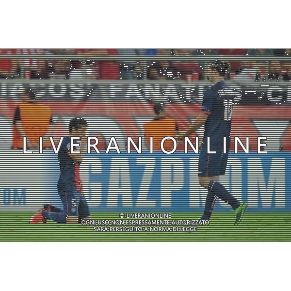 Joie MARQUINHOS / Zlatan IBRAHIMOVIC - 17.09.2013 - Olympiakos / Paris Saint Germain - Ligue des Champions Photo: Amandine Noel / Icon Sport /AGENZIA ALDO LIVERANI SAS - ITALY ONLY - EDITORIAL USE ONLY