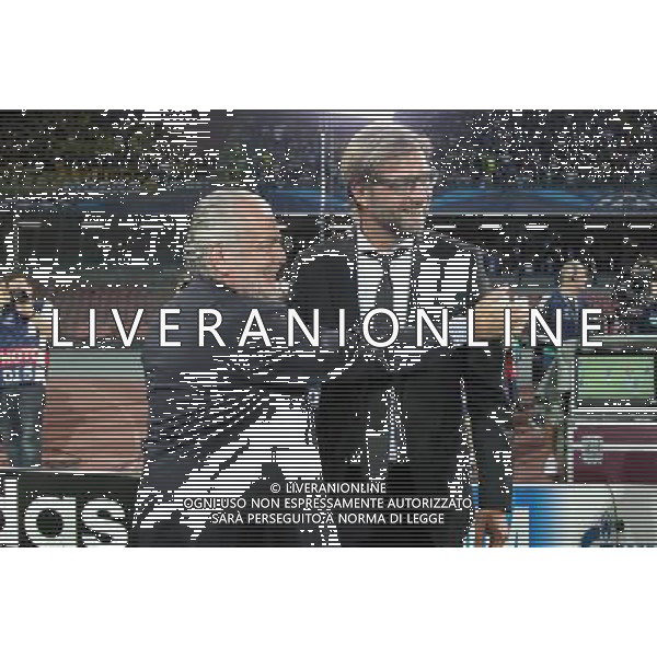 NAPOLI - BORUSSIA DORTMUND CHAMPIONS LEAGUE 18 SETTEMBRE 2013 NELLA FOTO: AURELIO DE LAURENTIIS, KLOPP ©MOSCA/AGENZIA ALDO LIVERANI SAS