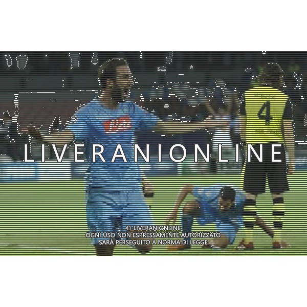 NAPOLI - BORUSSIA DORTMUND CHAMPIONS LEAGUE 18 SETTEMBRE 2013 NELLA FOTO: ESULTANZA DOPO IL GOL DI HIGUAIN ©MOSCA/AGENZIA ALDO LIVERANI SAS
