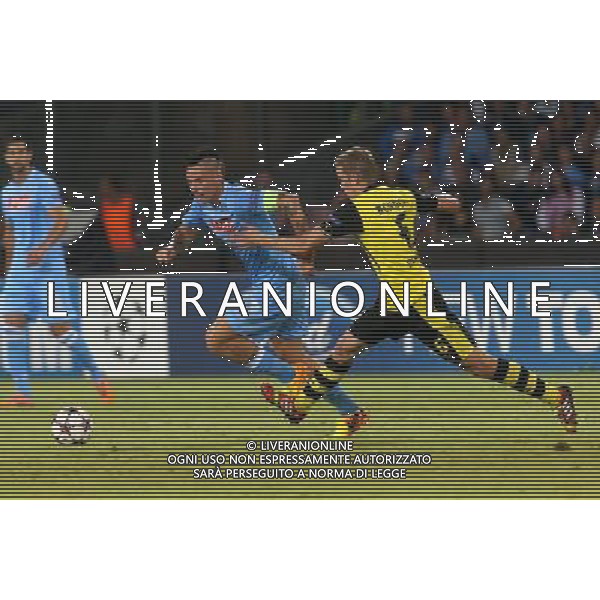 NAPOLI - BORUSSIA DORTMUND CHAMPIONS LEAGUE 18 SETTEMBRE 2013 NELLA FOTO: HAMSIK, BENDER ©MOSCA/AGENZIA ALDO LIVERANI SAS