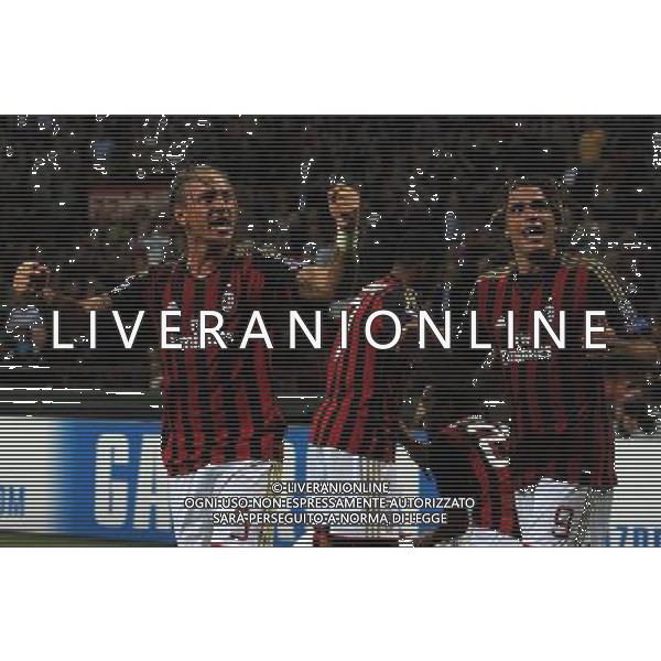 UEFA Champions League 2013/2014 Gruppo H Milano - 18.09.2013 Milan-Celtic Nella Foto:mexes e matri esultano /Ph.Vitez-Ag. Aldo Liverani
