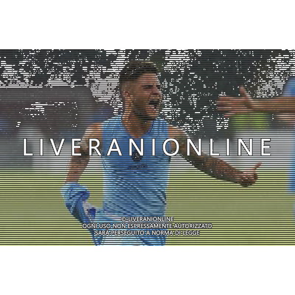 NAPOLI - BORUSSIA DORTMUND CHAMPIONS LEAGUE 18 SETTEMBRE 2013 NELLA FOTO: ESULTANZA DOPO IL GOL DI INSIGNE ©MOSCA/AGENZIA ALDO LIVERANI SAS