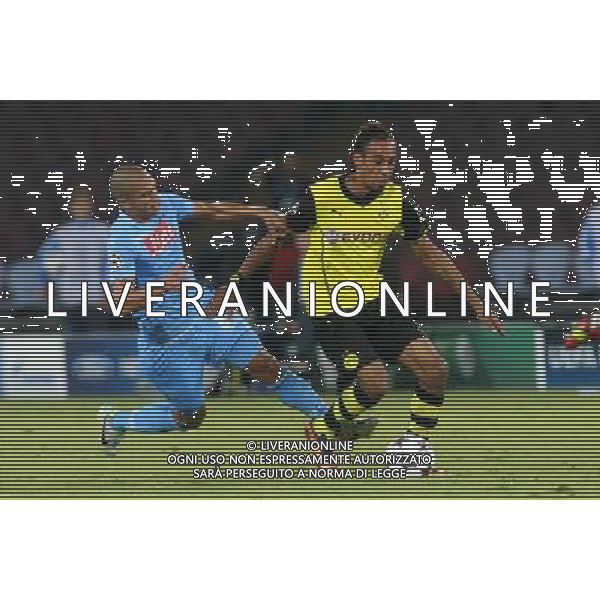 NAPOLI - BORUSSIA DORTMUND CHAMPIONS LEAGUE 18 SETTEMBRE 2013 NELLA FOTO: AUBAMEYANG, INLER ©MOSCA/AGENZIA ALDO LIVERANI SAS