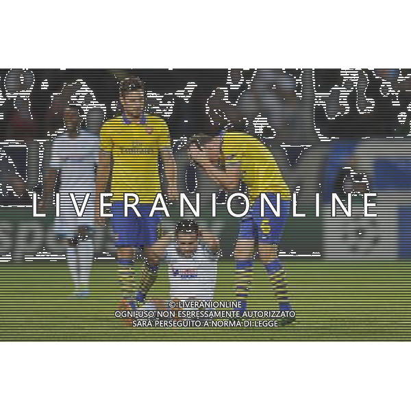 Olivier GIROUD / Mathieu VALBUENA / Laurent KOSCIELNY - 18.09.2013 - Marseille / Arsenal - Champions League Photo : Amandine Noel / Icon Sport AG ALDO LIVERANI SAS ONLY ITALY