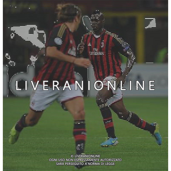 UEFA Champions League 2013/2014 Gruppo H Milano - 18.09.2013 Milan-Celtic Nella Foto:Balotelli Mario-Matri Alessandro /Ph.Vitez-Ag. Aldo Liverani