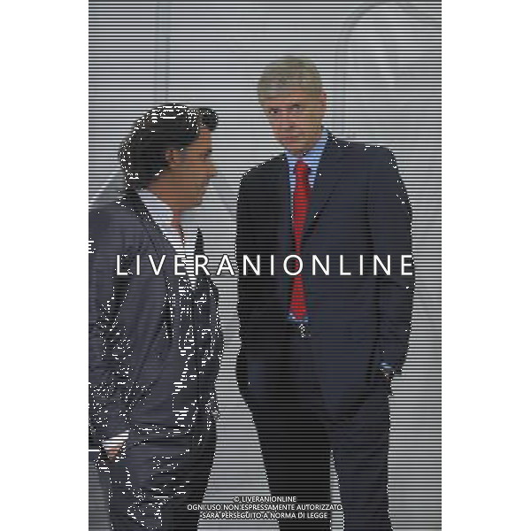 Vincent LABRUNE / Arsene WENGER - 18.09.2013 - Marseille / Arsenal - Ligue des Champions Photo: Amandine Noel / Icon Sport AG ALDO LIVERANI SAS ONLY ITALY