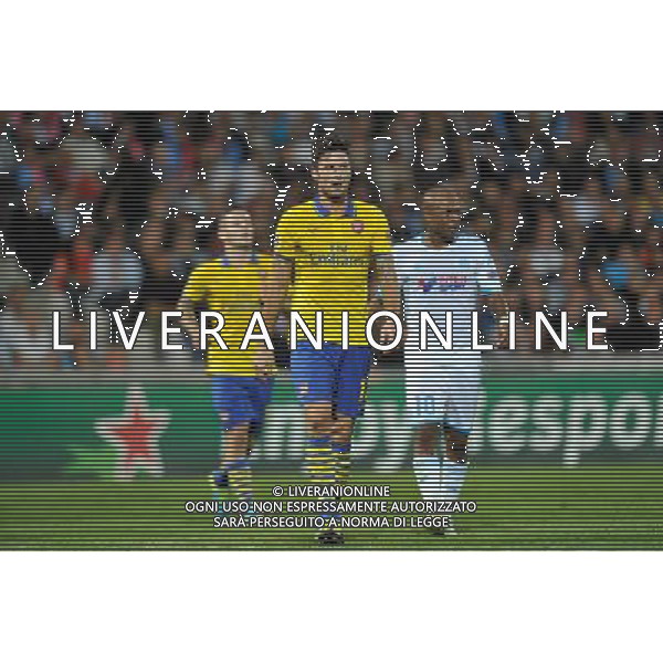 Olivier GIROUD / Andre AYEW - 18.09.2013 - Marseille / Arsenal - Ligue des Champions Photo: Amandine Noel / Icon Sport AG ALDO LIVERANI SAS ONLY ITALY