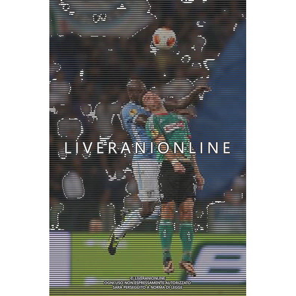 RZYM 19.09.2013 MECZ 1. KOLEJKA LIGA EUROPY GRUPA J SEZON 2013/14: SS LAZIO RZYM - LEGIA WARSZAWA --- UEFA EUROPA LEAGUE GROUP J MATCH: LAZIO ROME - LEGIA WARSAW MICHAEL CIANI MAREK SAGANOWSKI FOT. PIOTR KUCZA/NEWSPIX.PL --- Newspix.pl AG ALDO LIVERANI SAS ONLY ITALY *** Local Caption *** www.newspix.pl mail us: info@newspix.pl call us: 0048 022 23 22 222 --- Polish Picture Agency by Ringier Axel Springer Poland