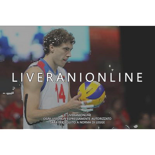 28.09.2013, Kopenhaga, siatkowka, volleyball, Mistrzostwa Europy, polfinal, European Championship, semifinal, Serbia - Rosja, Serbia - Russia, Aleksandar Atanasijevic (SRB), fot. Tomasz Jastrzebowski / Foto Olimpik / NEWSPIX.PL --- Newspix.pl *** Local Caption *** www.newspix.pl mail us: info@newspix.pl call us: 0048 022 23 22 222 --- Polish Picture Agency by Ringier Axel Springer Poland