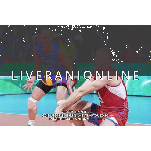 29.09.2013 - Kopenhaga , Dania , Parken Arena Copenhagen , siatkowka , Mistrzostwa Europy w pilke siatkowa , Rosja (czerwone) - Wlochy (niebieskie) , 2013 CEV VELUX Volleyball European Championship , Russia - Italy N/Z Alexey Verbov , Alexey Spiridonov Fot. Marek Prucnal / MPAimages.com / EDYTOR.net / NEWSPIX.PL --- Newspix.pl /AGENZIA ALDO LIVERANI SAS - ITALY ONLY - Russia - Italia Finale Pallavolo Campionato Europeo Volley a Copenhagen 29.09.2013 *** Local Caption *** www.newspix.pl mail us: info@newspix.pl call us: 0048 022 23 22 222 --- Polish Picture Agency by Ringier Axel Springer Poland