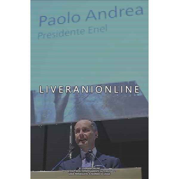 MILANO 1/10/2013 UNIVERSITA\' BOCCONI APERTURA DEL SALONE DELLA CSR E DELL\' INNOVAZIONE SOCIALE, CONVEGNO: \' ENEL10 ANNI SOSTENIBILITA\' NELLA FOTO PAOLO ANDREA COLOMBO PRESIDENTE ENEL FOTO ROMANO/AG ALDO LIVERANI S.A.S.
