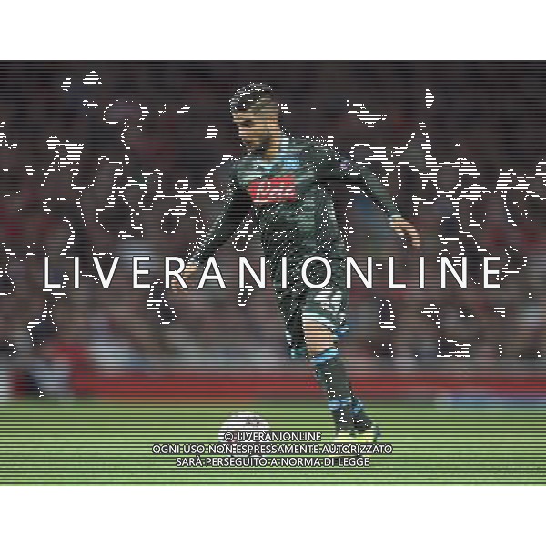 Napoli\'s Lorenzo Insigne in action Photo by Kieran Galvin/CameraSport Football - UEFA Champions League Group F - Arsenal v Napoli - Tuesday 1st October 2013 - The Emirates Stadium - London Œ© CameraSport - 43 Linden Ave. Countesthorpe. Leicester. England. LE8 5PG - Tel: +44 (0) 116 277 4147 - admin@camerasport.com - www.camerasport.com AG ALDO LIVERANI SAS ONLY ITALY