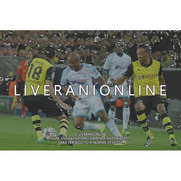 Andre AYEW / Pierre Emerick AUBAMEYANG - 01.10.2013 - Borussia Dortmund / Marseille - Ligue des Champions Photo : Gaston Petrelli / Icon Sport AG ALDO LIVERANI SAS ONLY ITALY *** Local Caption ***