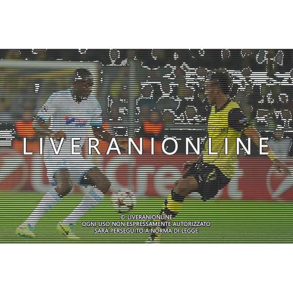 Giannelli IMBULA / Pierre Emerick AUBAMEYANG - 01.10.2013 - Borussia Dortmund / Marseille - Ligue des Champions Photo : Gaston Petrelli / Icon Sport AG ALDO LIVERANI SAS ONLY ITALY *** Local Caption ***
