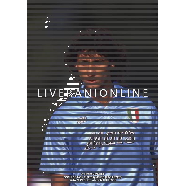 ARCHIVIO LIVERANI NELLA FOTO ANDREA SILENZI CON LA MAGLIA NAPOLI AG ALDO LIVERANI SAS