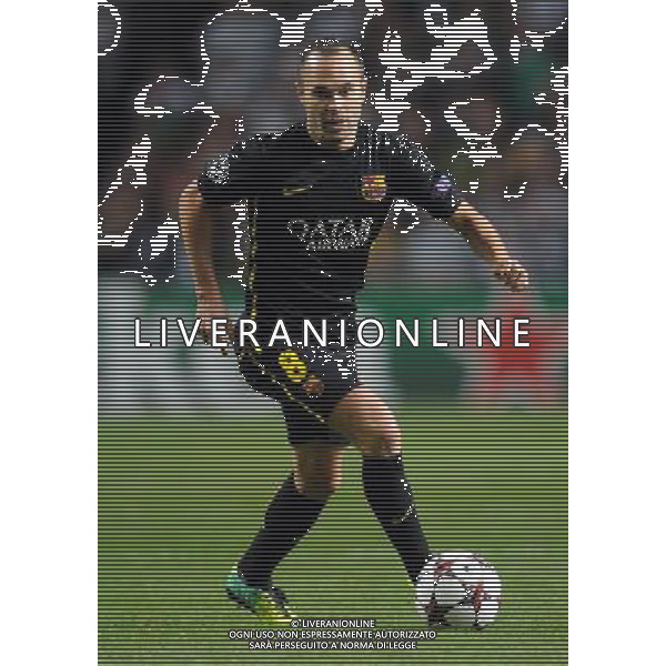 ANDRES INIESTA BARCELONA FC CELTIC V BARCELONA, CHAMPIONS LEAGUE GROUP H CELTIC PARK, GLASGOW, SCOTLAND 01 October 2013 GAS74306 GLASGOW CELTIC V BARCELONA CELTIC PARK, CHAMPIONS LEAGUE GROUP H WARNING! This Photograph May Only Be Used For Newspaper And/Or Magazine Editorial Purposes. May Not Be Used For Publications Involving 1 player, 1 Club Or 1 Competition Without Written Authorisation From Football DataCo Ltd. For Any Queries, Please Contact Football DataCo Ltd on +44 (0) 207 864 9121