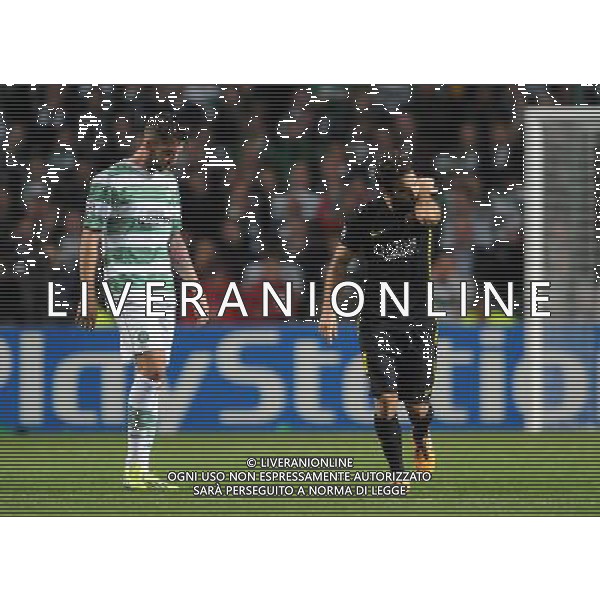 CHARLIE MULGREW \' CESC FABREGAS GLASGOW CELTIC V BARCELONA CELTIC V BARCELONA, CHAMPIONS LEAGUE GROUP H CELTIC PARK, GLASGOW, SCOTLAND 01 October 2013 GAS74326 CELTIC PARK, CHAMPIONS LEAGUE GROUP H WARNING! This Photograph May Only Be Used For Newspaper And/Or Magazine Editorial Purposes. May Not Be Used For Publications Involving 1 player, 1 Club Or 1 Competition Without Written Authorisation From Football DataCo Ltd. For Any Queries, Please Contact Football DataCo Ltd on +44 (0) 207 864 9121