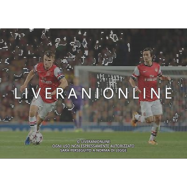  Aaron Ramsey playing in the Champions League match between Arsenal and Napoli. Held at the Emirates Stadium, London, on Tuesday October 01, 2013. ©photoshot/AGENZIA ALDO LIVERANI SAS - ITALY ONLY - EDITORIAL USE ONLY