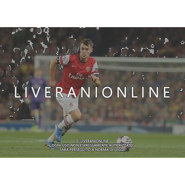  Aaron Ramsey playing in the Champions League match between Arsenal and Napoli. Held at the Emirates Stadium, London, on Tuesday October 01, 2013. ©photoshot/AGENZIA ALDO LIVERANI SAS - ITALY ONLY - EDITORIAL USE ONLY