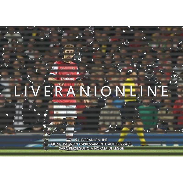  Mathieu Flamini playing in the Champions League match between Arsenal and Napoli. Held at the Emirates Stadium, London, on Tuesday October 01, 2013. ©photoshot/AGENZIA ALDO LIVERANI SAS - ITALY ONLY - EDITORIAL USE ONLY