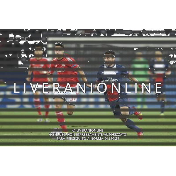 Andre ALMEIDA / Ezequiel LAVEZZI - 02.10.2013 - Paris Saint Germain / Benfica - Ligue des Champions Photo: Amandine Noel / Icon Sport AG ALDO LIVERANI SAS ONLY ITALY