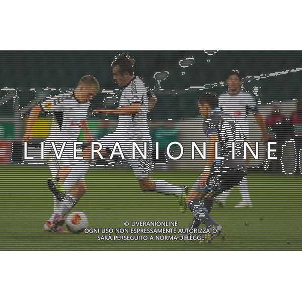 03.10.2013, Warszawa, pilka nozna, football, Liga Europy, Europa League, Legia Warszawa - Apolllon Limassol, Henrik Ojamaa, Miroslav Radovic (Legia), Camel Meriem (Apollon), fot. Tomasz Jastrzebowski / Foto Olimpik/NEWSPIX.PL --- Newspix.pl AG ALDO LIVERANI SAS ONLY ITALY *** Local Caption *** www.newspix.pl mail us: info@newspix.pl call us: 0048 022 23 22 222 --- Polish Picture Agency by Ringier Axel Springer Poland