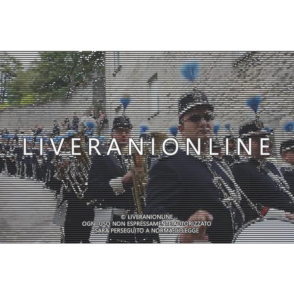 (131002) -- ROMA, Oct. 2, 2013 () -- Photo taken on Oct. 1, 2013 shows the Investiture Ceremony of the Captains Regent in San Marino. San Marino Historic Centre and Mount Titano covers 55 ha, including Mount Titano and the historic centre of the city which dates back to the foundation of the republic as a city-state in the 13th century. The inscribed city centre includes fortification towers, walls, gates and bastions, as well as a neo-classical basilica of the 19th century, 14th and 16th century convents, and the Palazzo Publico of the 19th century, as well as the 18th century Titano Theatre. The property represents an historical centre still inhabited and preserving all its institutional functions. The UNESCO Commitee inscribed San Marino Historic Centre and Mount Titano as a world heritage site in 2008. (/Du Juanjuan) ©photoshot/AGENZIA ALDO LIVERANI SAS - ITALY ONLY - EDITORIAL USE ONLY ©photoshot/AGENZIA ALDO LIVERANI SAS - ITALY ONLY - EDITORIAL USE ONLY ©PHOTOSHOT/AGENZIA ALDO LIVERANI SAS - ITALY ONLY - EDITORIAL USE ONLY