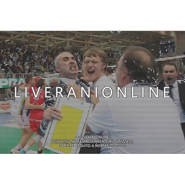 Diatec Trentino - Lube Banca Marche Macerata Volley Maschile Del Monte Supercoppa Italiana 09 ottobre 2013 nella foto l\'esultanza e festeggiamenti dei giocatori del Itas trentino - serniotti ©Garbuio/AGENZIA ALDO LIVERANI SAS