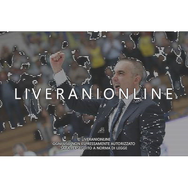 Diatec Trentino - Lube Banca Marche Macerata Volley Maschile Del Monte Supercoppa Italiana 09 ottobre 2013 nella foto l\'esultanza di serniotti ©Garbuio/AGENZIA ALDO LIVERANI SAS