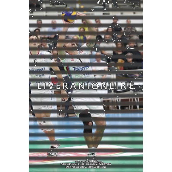 TRENTO 09-10-13 SUPERCOPPA LEGA PALLAVOLO SERIE A DIATEC TRENTINO vs CUCINE LUBE BANCA MARCHE MACERATA NELLA FOTO:DONALD SUXHO FOTO PAOLA GARBUIO/AG.ALDO LIVERANI
