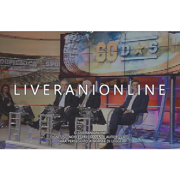 MILANO 13/10/2013 TRASMISSIONE TELEVISIVA LA DOMENICA SPORTIVA 60 ANNO NELLA FOTO EMILIANO MONDONICO-GIOVANNI TRAPATTONI FOTO ALDO GAZZANIGA-AG ALDO LIVERANI SAS