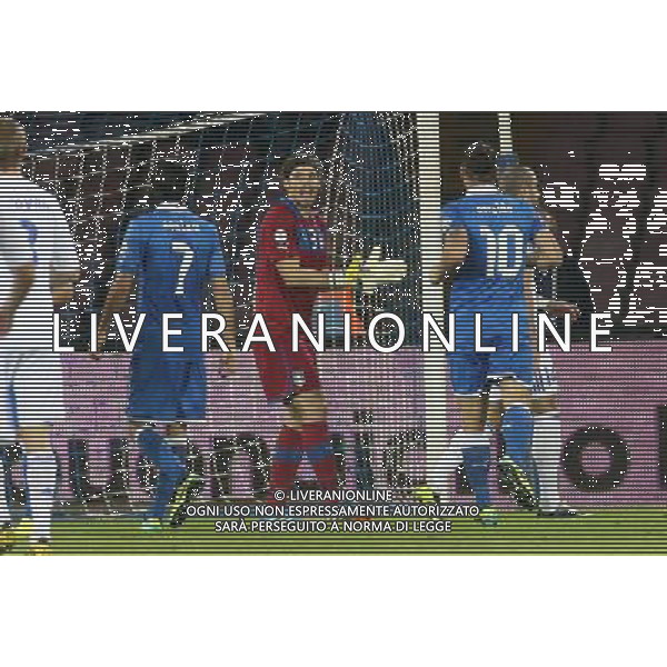 GARA DI QUALIFICAZIONE ALLA COPPA DEL MONDO FIFA 2014 NAPOLI 15 OTTOBRE 2013 STADIO SAN PAOLO ITALIA, ARMENIA NELLA FOTO: MARCHETTI FOTO MOSCA- AG. LIVERANI /AGENZIA ALDO LIVERANI SAS