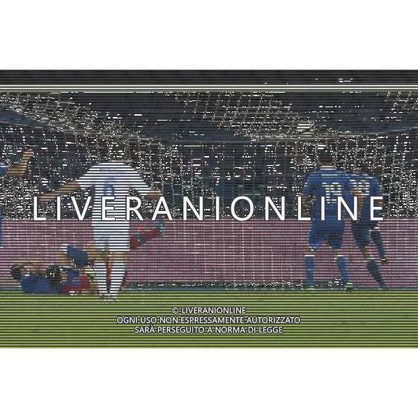 GARA DI QUALIFICAZIONE ALLA COPPA DEL MONDO FIFA 2014 NAPOLI 15 OTTOBRE 2013 STADIO SAN PAOLO ITALIA, ARMENIA NELLA FOTO: GOL ARMENIA FOTO MOSCA- AG. LIVERANI /AGENZIA ALDO LIVERANI SAS