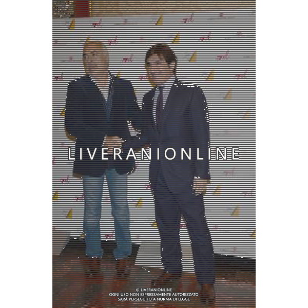 Urbano Cairo e nuovo direttore di rete la7 Beppe Caschetto Conferenza stampa La7 Hotel Principe di Savoia a Milano, P.zza della Repubblica 17 ottobre 2013 ©Gazzaniga/AGENZIA ALDO LIVERANI SAS