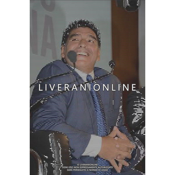 Diego Armando Maradona alla presentazione del DVD presso la Gazzetta dello Sport Milano 17 ottobre 2013 ©Gazzaniga/AGENZIA ALDO LIVERANI SAS