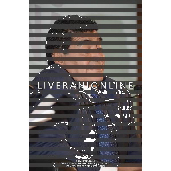 Diego Armando Maradona alla presentazione del DVD presso la Gazzetta dello Sport Milano 17 ottobre 2013 ©Gazzaniga/AGENZIA ALDO LIVERANI SAS