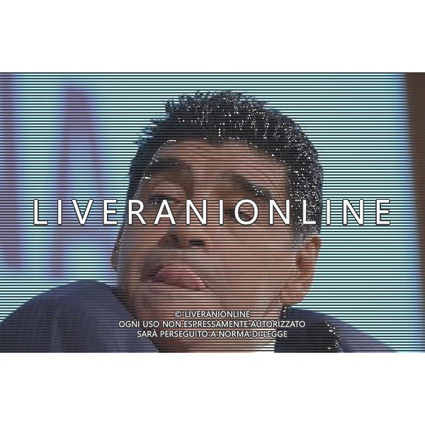 Diego Armando Maradona alla presentazione del DVD presso la Gazzetta dello Sport Milano 17 ottobre 2013 ©Gazzaniga/AGENZIA ALDO LIVERANI SAS