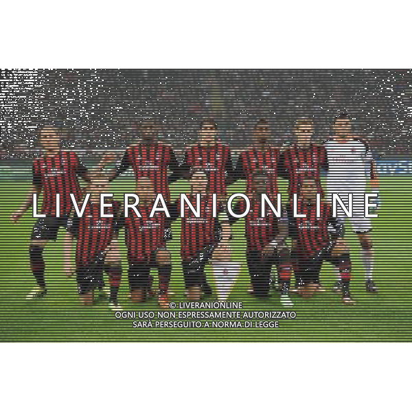 UEFA Champions League - Fase a gironi 3å¡ giornata gruppo H Milano 22-10-2013 Stadio Giuseppe Meazza San Siro Milan - Barcellona nella foto formazione Milan foto Roberto Garavaglia - ag. Aldo Liverani