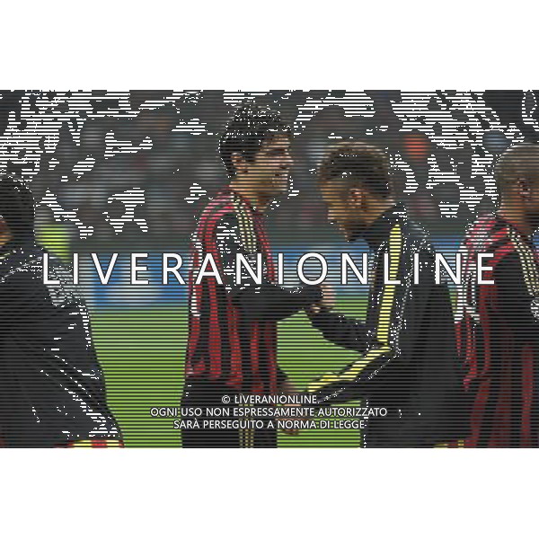 UEFA Champions League - Fase a gironi 3å¡ giornata gruppo H Milano 22-10-2013 Stadio Giuseppe Meazza San Siro Milan - Barcellona nella foto Kaka\' e Neymar foto Roberto Garavaglia - ag. Aldo Liverani