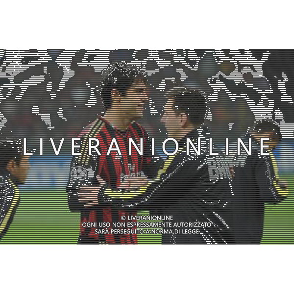 UEFA Champions League - Fase a gironi 3å¡ giornata gruppo H Milano 22-10-2013 Stadio Giuseppe Meazza San Siro Milan - Barcellona nella foto Kaka\' e Messi foto Roberto Garavaglia - ag. Aldo Liverani