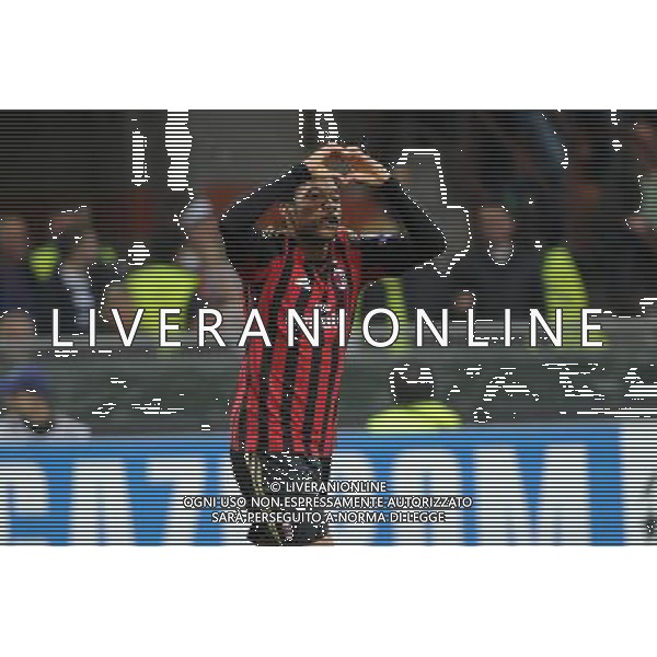 UEFA Champions League - Fase a gironi 3å¡ giornata gruppo H Milano 22-10-2013 Stadio Giuseppe Meazza San Siro Milan - Barcellona nella foto Robinho segna 1 a 0 Milan foto Roberto Garavaglia - ag. Aldo Liverani