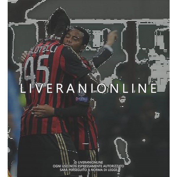 UEFA Champions League 2013/2014 Gruppo H Milano - 22.10.2013 Milan-Barcellona Nella Foto:balotelli robinho sostituzione /Ph.Vitez-Ag. Aldo Liverani