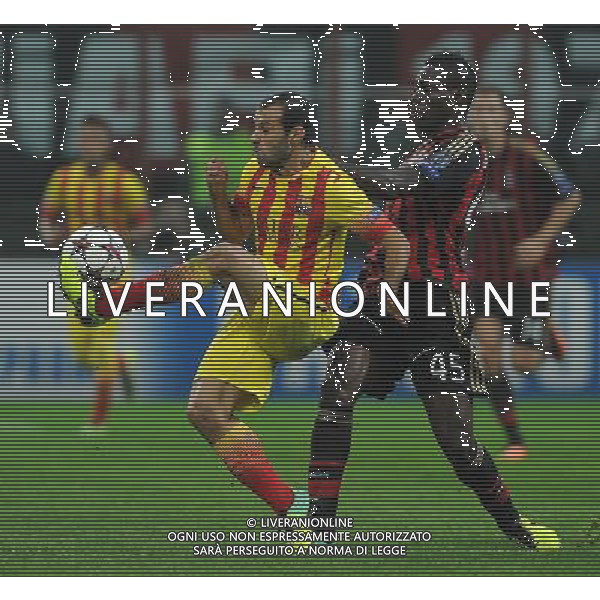 UEFA Champions League 2013/2014 Gruppo H Milano - 22.10.2013 Milan-Barcellona Nella Foto:mascherano balotelli /Ph.Vitez-Ag. Aldo Liverani