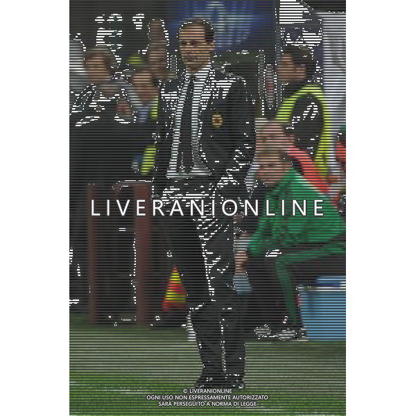 UEFA Champions League - Fase a gironi 3¡ giornata gruppo H Milano 22-10-2013 Stadio Giuseppe Meazza San Siro Milan - Barcellona nella foto Massimiliano Allegri allenatore del Milan foto Roberto Garavaglia - ag. Aldo Liverani