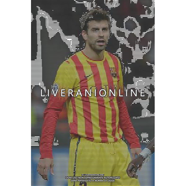 UEFA Champions League - Fase a gironi 3¡ giornata gruppo H Milano 22-10-2013 Stadio Giuseppe Meazza San Siro Milan - Barcellona nella foto Gerard Pique\' (Barcellona) foto Roberto Garavaglia - ag. Aldo Liverani