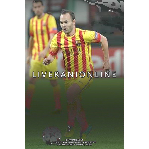 UEFA Champions League - Fase a gironi 3¡ giornata gruppo H Milano 22-10-2013 Stadio Giuseppe Meazza San Siro Milan - Barcellona nella foto Andres Iniesta (Barcellona) foto Roberto Garavaglia - ag. Aldo Liverani
